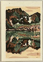 Susumu Yamaguchi 1897-1983 - Mountain Lake - artelino Art Auctions. Susumu Yamaguchi 1897-1983 - Mountain Lake