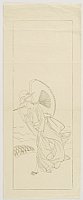Soken Yamaguchi 1759-1818 - Bijin in the Rain - Keyblock Proof - artelino Art Auctions. Soken Yamaguchi 1759-1818 - Bijin in the Rain - Keyblock Proof