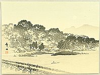 Sobun Morikawa 1847-1902 - Kangetsu Bridge Under Autumn Moon - artelino Art Auctions. Sobun Morikawa 1847-1902 - Kangetsu Bridge Under Autumn Moon
