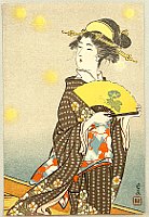 Sengai Igawa 1876-1961 - Beauty and Fireflies - artelino Art Auctions. Sengai Igawa 1876-1961 - Beauty and Fireflies