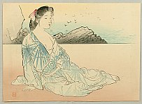 Hanko Kajita 1870-1917 - On a Beach - artelino Art Auctions. Hanko Kajita 1870-1917 - On a Beach