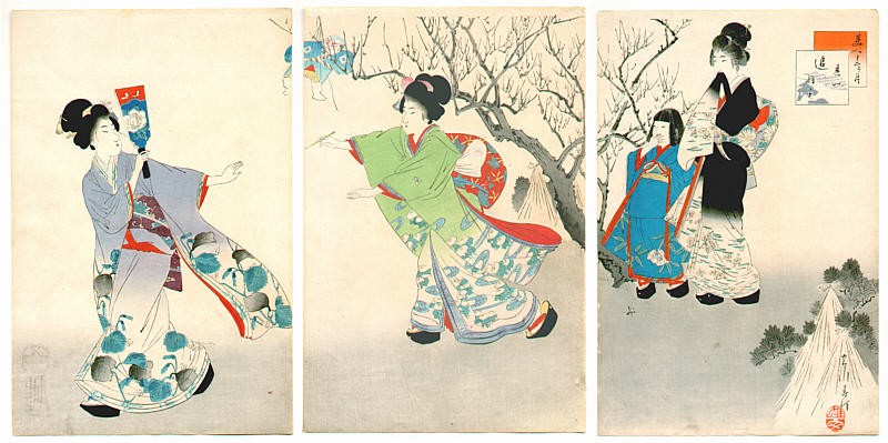 Shuntei Miyagawa 1873-1914 - Bijin Ju-ni ka Getsu - artelino Art Auctions. Shuntei Miyagawa 1873-1914 - Bijin Ju-ni ka Getsu