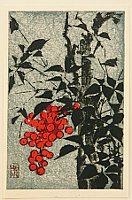 Gakusui Ide 1899-1992 - Nandin Berries and Bamboo - artelino Art Auctions. Gakusui Ide 1899-1992 - Nandin Berries and Bamboo