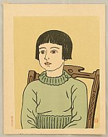 Unichi Hiratsuka 1895-1997 - Girl - artelino Art Auctions. Unichi Hiratsuka 1895-1997 - Girl