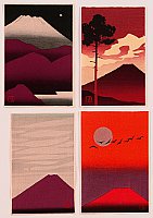 Yuichi Kikuchi active 1950s - Four Aspects of Mt. Fuji - artelino Art Auctions. Yuichi Kikuchi active 1950s - Four Aspects of Mt. Fuji