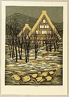 Fumio Fujita born 1933 - Silent Village in Hida - A - artelino Art Auctions. Fumio Fujita born 1933 - Silent Village in Hida - A