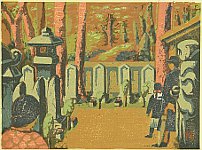 Umetaro Azechi 1902-1999 - Tokyo Kaiko Zue - Sengaku Temple - artelino Art Auctions. Umetaro Azechi 1902-1999 - Tokyo Kaiko Zue - Sengaku Temple