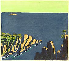 Unichi Hiratsuka 1895-1997 - Irozaki Point - artelino Art Auctions. Unichi Hiratsuka 1895-1997 - Irozaki Point