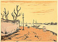 Sakuichi Fukazawa 1896-1947 - One Hundred Views of New Tokyo - Tsukiji - artelino Art Auctions. Sakuichi Fukazawa 1896-1947 - One Hundred Views of New Tokyo - Tsukiji