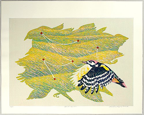 Waichi Hayashi born 1951 - Amidst Frying Birds