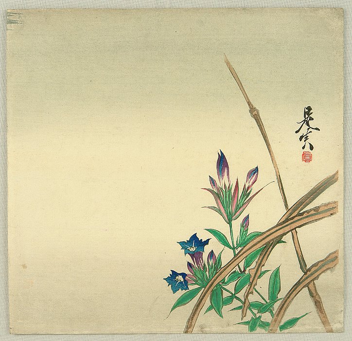 Zeshin Shibata 1807-1891 - Bell Flower - artelino Art Auctions. Zeshin Shibata 1807-1891 - Bell Flower