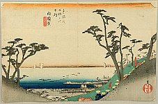 Hiroshige Ando 1797-1858 - 53 Stations of the Tokaido (Hoeido) -Shirasuka - artelino Art Auctions. Hiroshige Ando 1797-1858 - 53 Stations of the Tokaido (Hoeido) -Shirasuka