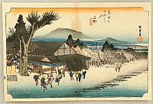 Hiroshige Ando 1797-1858 - 53 Stations of the Tokaido (Hoeido) - Ishibe - artelino Art Auctions. Hiroshige Ando 1797-1858 - 53 Stations of the Tokaido (Hoeido) - Ishibe