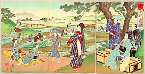 Chikanobu Toyohara 1838-1912 - Customs and Manners of Edo 12 Months - May - artelino Art Auctions. Chikanobu Toyohara 1838-1912 - Customs and Manners of Edo 12 Months - May