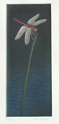 Akira Fujie born 1950 - Dragonfly on Stalk - artelino Art Auctions. Akira Fujie born 1950 - Dragonfly on Stalk