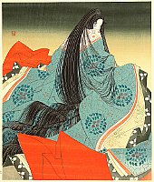 Yoshio Okada born 1934 - The Tale of Genji - Akashi - artelino Art Auctions. Yoshio Okada born 1934 - The Tale of Genji - Akashi