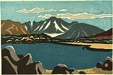 Susumu Yamaguchi 1897-1983 - Four Images of Mountains - Mt. Sugoroku and a Lake - artelino Art Auctions. Susumu Yamaguchi 1897-1983 - Four Images of Mountains - Mt. Sugoroku and a Lake