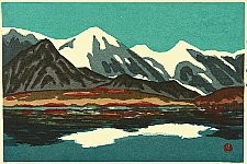 Susumu Yamaguchi 1897-1983 - Four Images of Mountains - Happo Lake and Mt. Shirouma - artelino Art Auctions. Susumu Yamaguchi 1897-1983 - Four Images of Mountains - Happo Lake and Mt. Shirouma