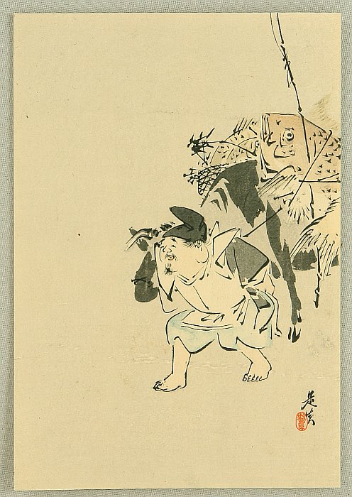Zeshin Shibata 1807-1891 - Ebisu and Ox - artelino Art Auctions. Zeshin Shibata 1807-1891 - Ebisu and Ox