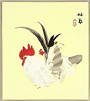 Seiho Takeuchi 1864-1942 - Rooster and Hen - artelino Art Auctions. Seiho Takeuchi 1864-1942 - Rooster and Hen
