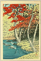 Hasui Kawase 1883-1957 - Autumn in Oirase - artelino Art Auctions. Hasui Kawase 1883-1957 - Autumn in Oirase