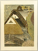 Yukio Katsuda born 1941 - No. 128 - Village Houses and Torii Gate - artelino Art Auctions. Yukio Katsuda born 1941 - No. 128 - Village Houses and Torii Gate