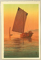 Yuhan Ito 1882-1951 - Boats in the Sunset Glow - artelino Art Auctions. Yuhan Ito 1882-1951 - Boats in the Sunset Glow