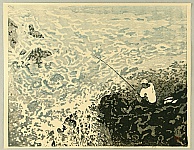 Shuji Kaneko 1910-1978 - Fisherman - artelino Art Auctions. Shuji Kaneko 1910-1978 - Fisherman