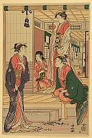 Kiyonaga Torii 1752-1815 - Chatting - artelino Art Auctions. Kiyonaga Torii 1752-1815 - Chatting