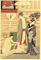 Kiyonaga Torii 1752-1815 - Public Bath - artelino Art Auctions. Kiyonaga Torii 1752-1815 - Public Bath