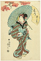 Fusatane Utagawa active ca. 1850s-80s - Beauty with Umbrella - artelino Art Auctions. Fusatane Utagawa active ca. 1850s-80s - Beauty with Umbrella