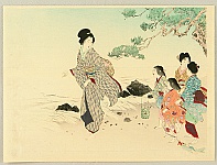 Kason Suzuki 1860-1919 - Beach Gowers - artelino Art Auctions. Kason Suzuki 1860-1919 - Beach Gowers