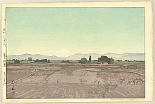 Hiroshi Yoshida 1876-1950 - Mt. Fuji from Musashino - artelino Art Auctions. Hiroshi Yoshida 1876-1950 - Mt. Fuji from Musashino