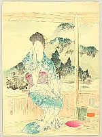 Shoso Mishima 1856-1928 - Beauty in a Resort - artelino Art Auctions. Shoso Mishima 1856-1928 - Beauty in a Resort