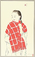 Eigetsu Kitazawa 1907-1990 - Girl in Winter - artelino Art Auctions. Eigetsu Kitazawa 1907-1990 - Girl in Winter