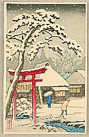 Unknown - Torii in Snow - artelino Art Auctions. Unknown - Torii in Snow