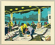 Fumio Kitaoka 1918-2007 - Tsukiji Market, Tokyo - artelino Art Auctions. Fumio Kitaoka 1918-2007 - Tsukiji Market, Tokyo