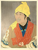 Paul Jacoulet 1902-1960 - Old Ainu Lady - Vieille Aino - artelino Art Auctions. Paul Jacoulet 1902-1960 - Old Ainu Lady - Vieille Aino