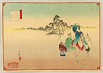 Gekko Ogata 1859-1920 - Twelve Months of the Floating World - Poet Narihira and Mt. Fuji - artelino Art Auctions. Gekko Ogata 1859-1920 - Twelve Months of the Floating World - Poet Narihira and Mt. Fuji