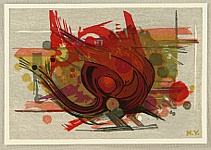 Hodaka Yoshida 1926-1995 - Red Abstract - artelino Art Auctions. Hodaka Yoshida 1926-1995 - Red Abstract