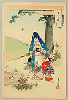 Gekko Ogata 1859-1920 - Comparison of Beauties and Flowers - Picnic - artelino Art Auctions. Gekko Ogata 1859-1920 - Comparison of Beauties and Flowers - Picnic