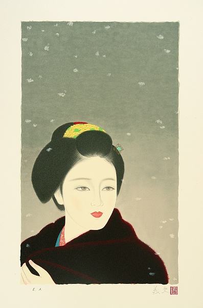 Yoshio Takagi 1923 - 2001 - Snow - artelino Art Auctions. Yoshio Takagi 1923 - 2001 - Snow