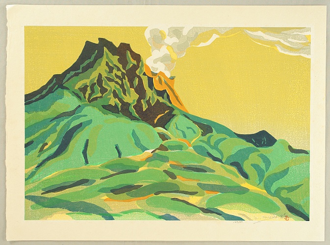 Kazunobu Noda born 1946 - Mt. Fugen - artelino Art Auctions. Kazunobu Noda born 1946 - Mt. Fugen