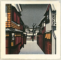 Clifton Karhu 1927-2007 - Kurashiki Snow - artelino Art Auctions. Clifton Karhu 1927-2007 - Kurashiki Snow