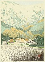 By Sano Seiji - Snow over the Mountain Village