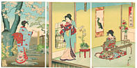 Chikanobu Toyohara 1838-1912 - Vacation House - artelino Art Auctions. Chikanobu Toyohara 1838-1912 - Vacation House