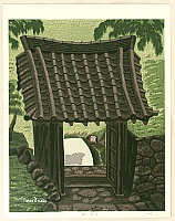Masao Maeda 1904-1974 - Gate of Moss Temple - artelino Art Auctions. Masao Maeda 1904-1974 - Gate of Moss Temple