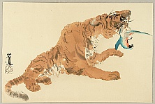 Seiho Takeuchi 1864-1942 - Twelve Zodiac Signs - Tiger - artelino Art Auctions. Seiho Takeuchi 1864-1942 - Twelve Zodiac Signs - Tiger