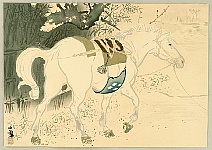Seiho Takeuchi 1864-1942 - Twelve Zodiac Signs - Horse - artelino Art Auctions. Seiho Takeuchi 1864-1942 - Twelve Zodiac Signs - Horse