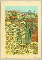 Gagyu Ueda born 1921 - Tiled Roofs in Italy - artelino Art Auctions. Gagyu Ueda born 1921 - Tiled Roofs in Italy
